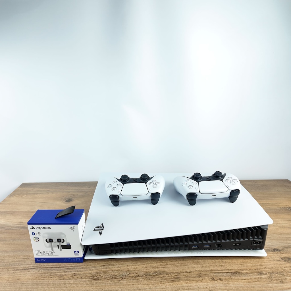 PLAYSTATION 5 STANDART CDLİ ÇİFT KOL + RAZER HAMMERHEAD KULAKLIK - 4