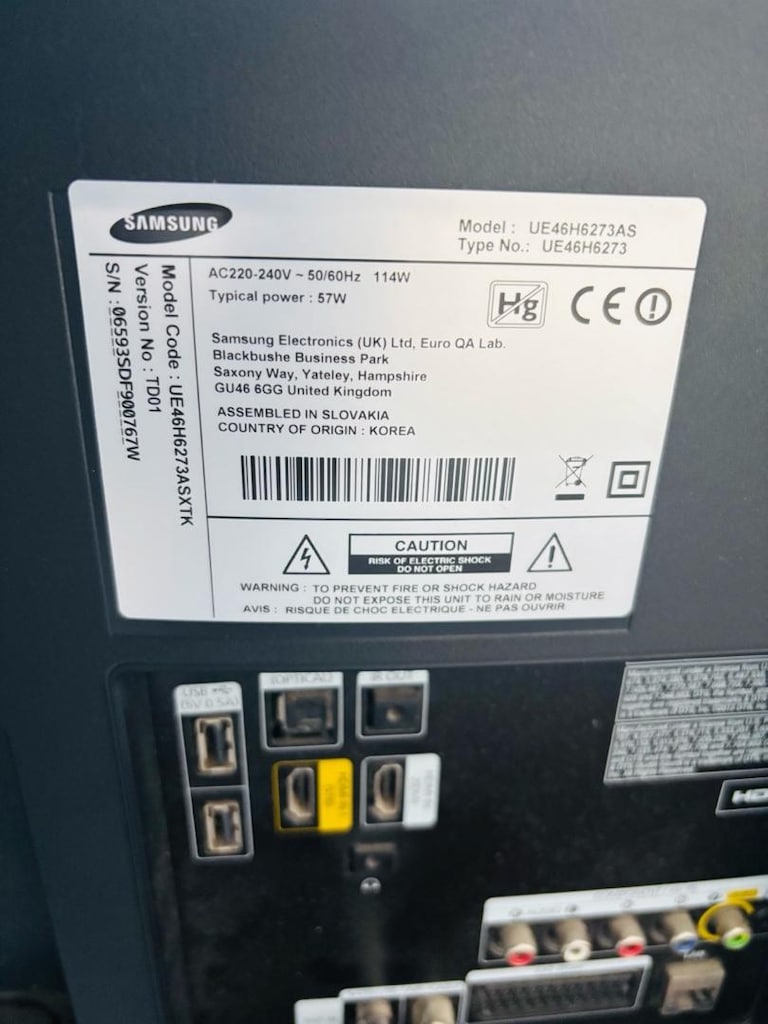 SAMSUNG 46” SMART LED TV - 3