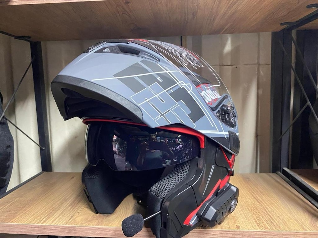 Çene açılır kask+ interkom - 5