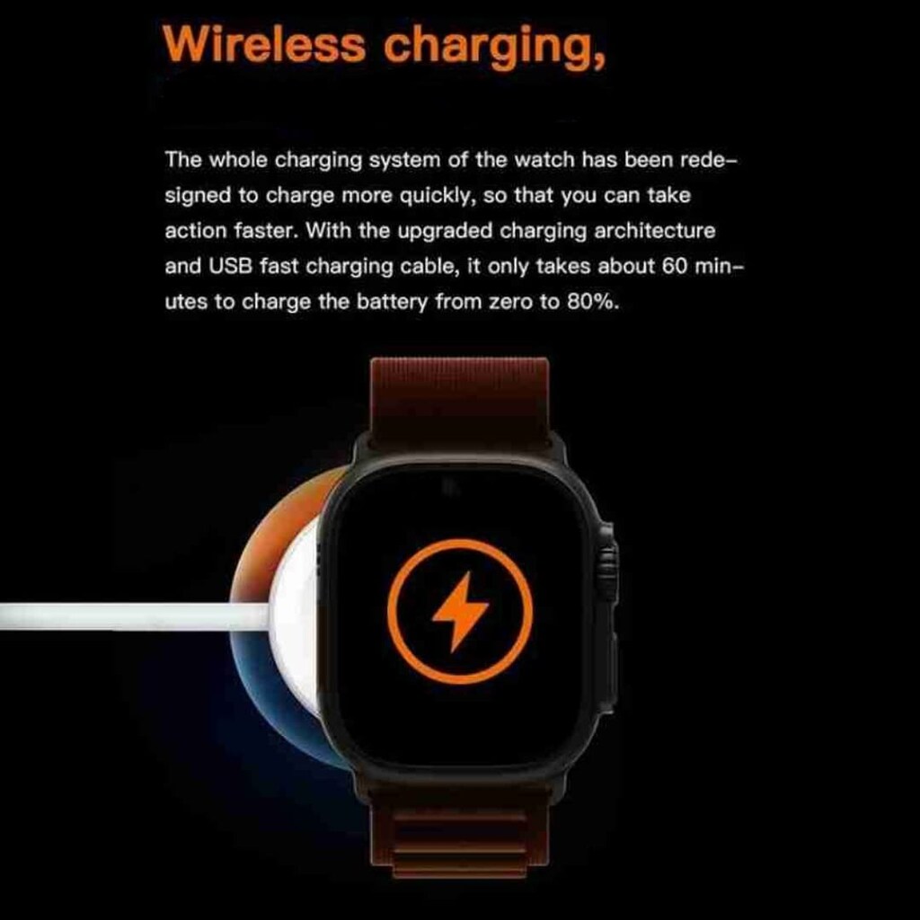 S8 ULTRA Kablosuz Şarj Akıllı Saat - 10