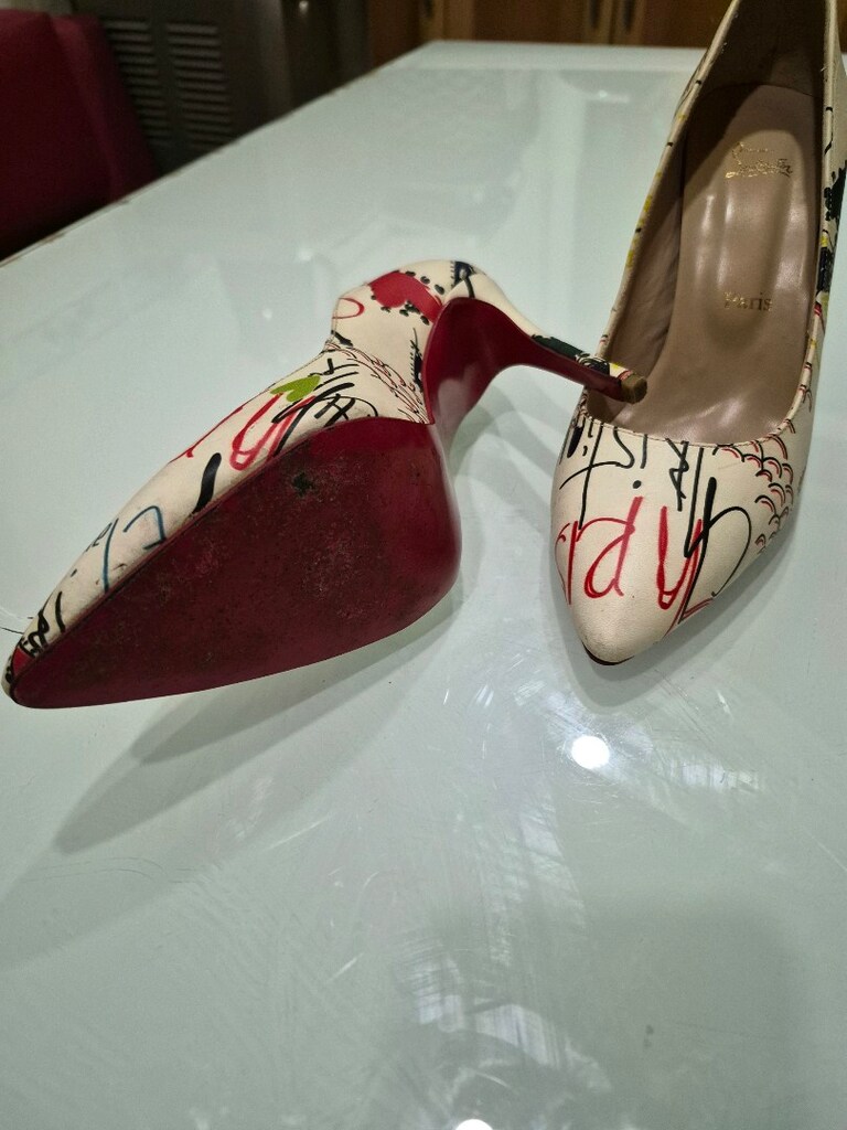 BEYAZ DESENLI DERI STILETTO 11 CM - 4