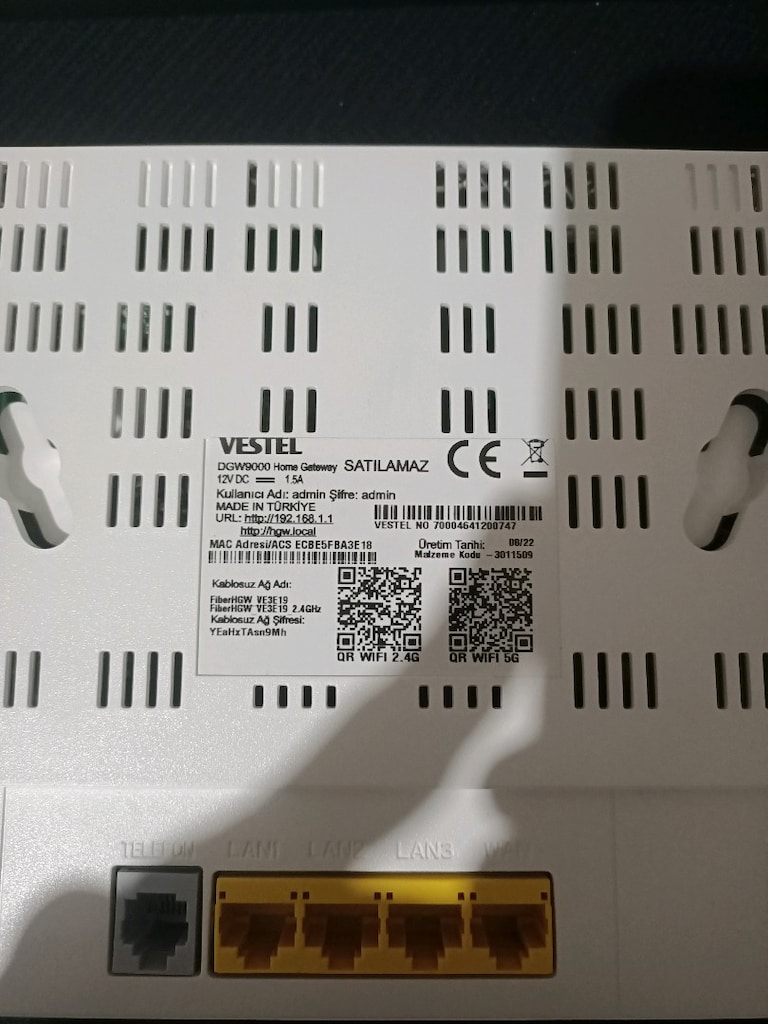 sıfır Vestel dqw9000 home geteway modem - 2