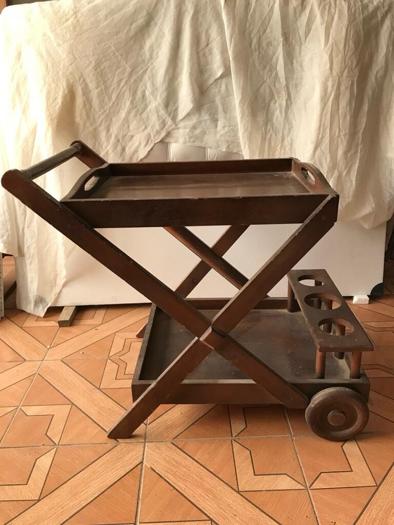 ahşap servis arabası