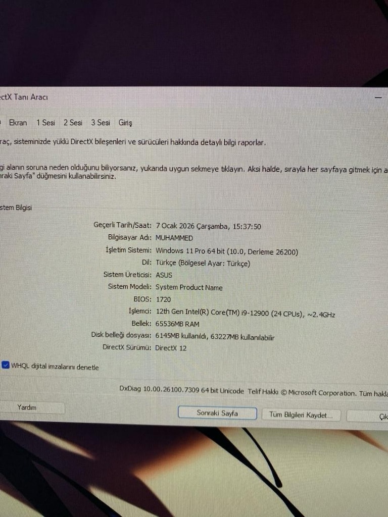 Valorant / CS2 için 360Hz canavar sistem – i9 12900 / RTX 3070 / 64GB - 3