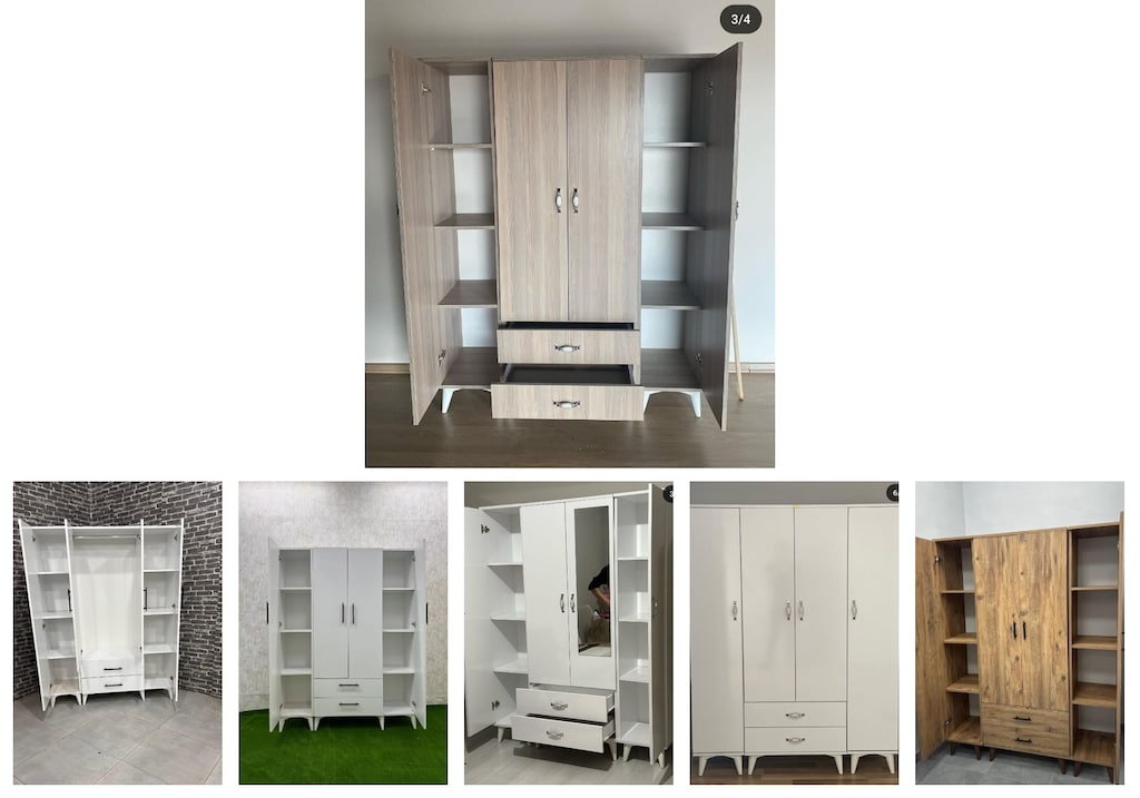 4 kapaklı elbise dolabı msokttstwm - 6