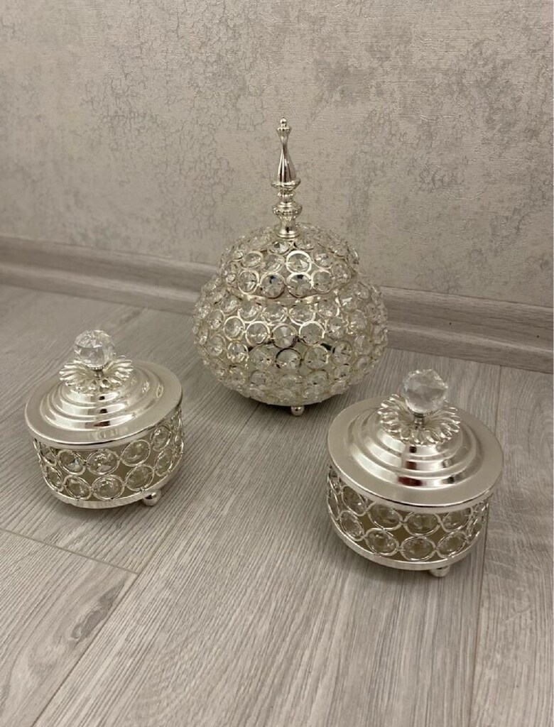 Şamdan Mumluk Şekerlik Peçetelik Set - 2