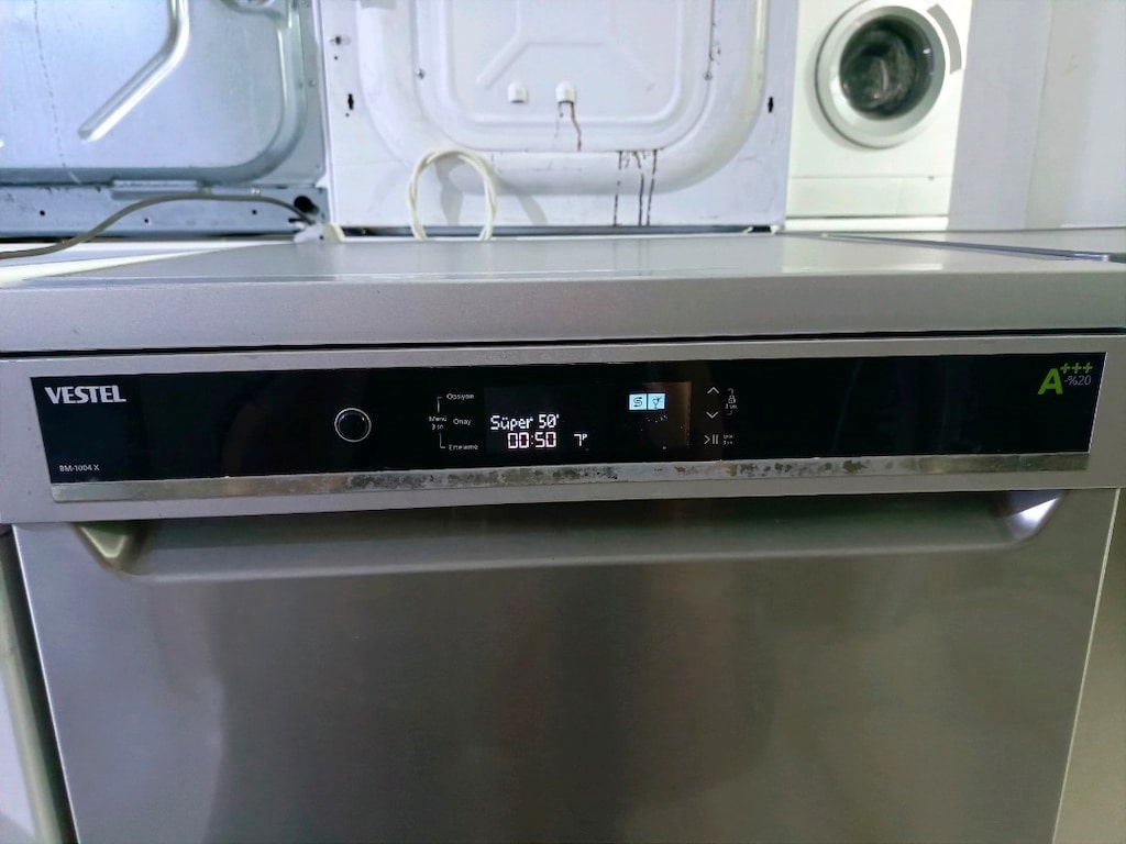 7.500 TL Etkin Vestel inox 10 programlı 3 sepetli çok temiz bulaşık ma - 8