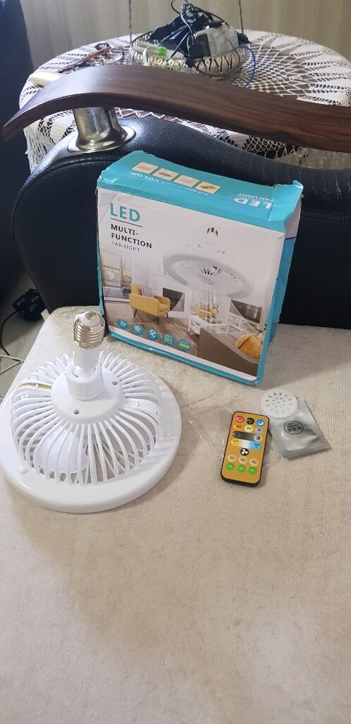Çok fonksiyonlu tavan vantilatör led ışık hem renk seçeneği sıfır kuma - 5