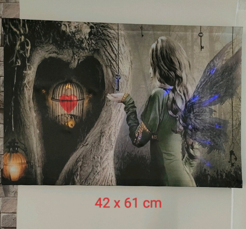 Led ışıklı Bez üzerine baskı tablo 2 adet - 2