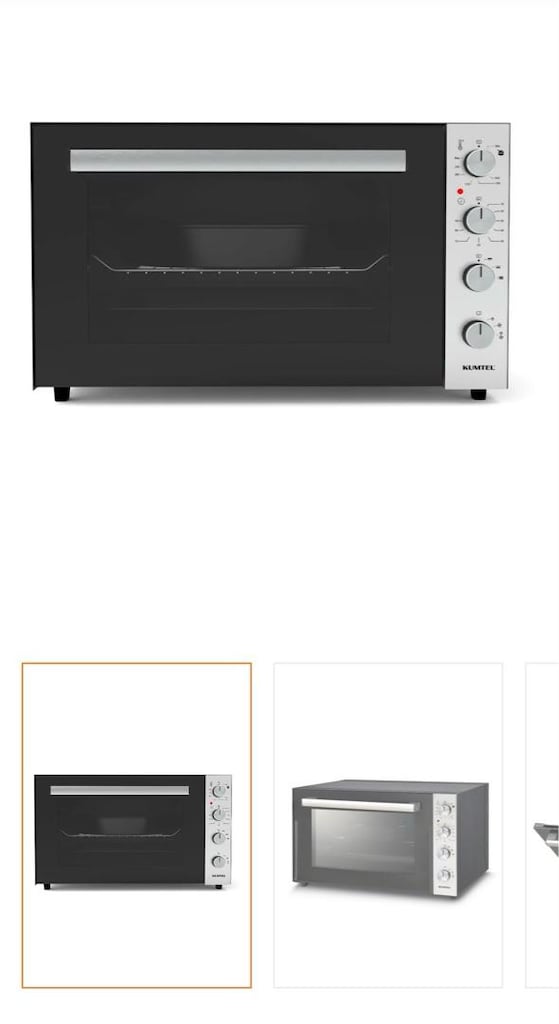 Kumtel LX-9625 Turbo 70 Litre midi siyah fırın - 4