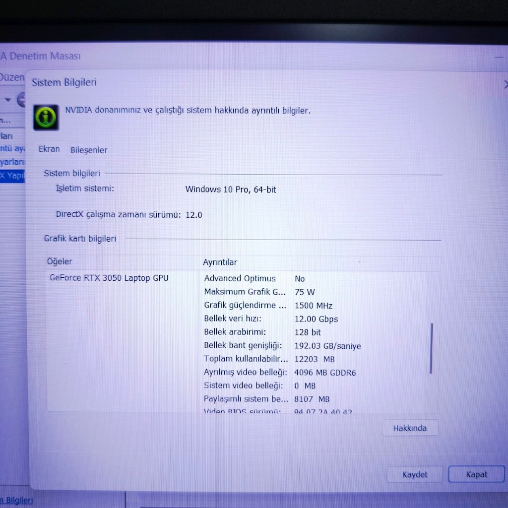 ACER GAMİNG / RTX3050 / 144 HZ / 16 RAM / 500 SSD / 17.3" BÜYÜK EKRAN - 13
