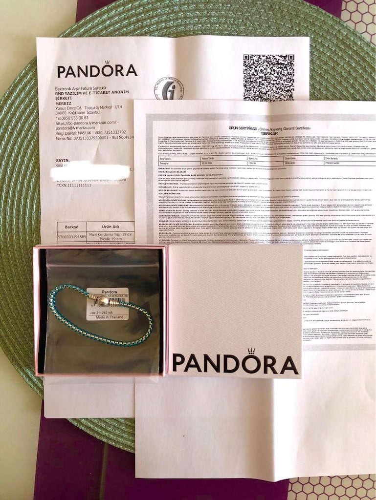 PANDORA (19 cm) MAVİ İPLİ SERTİFİKALI GÜMÜŞ BİLEKLİK - 5
