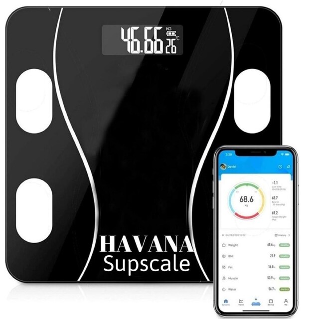 Supscale Dijital Baskül Yağ Su Kas Vücut Kitle Endeksi Kilo Ölçer Tart