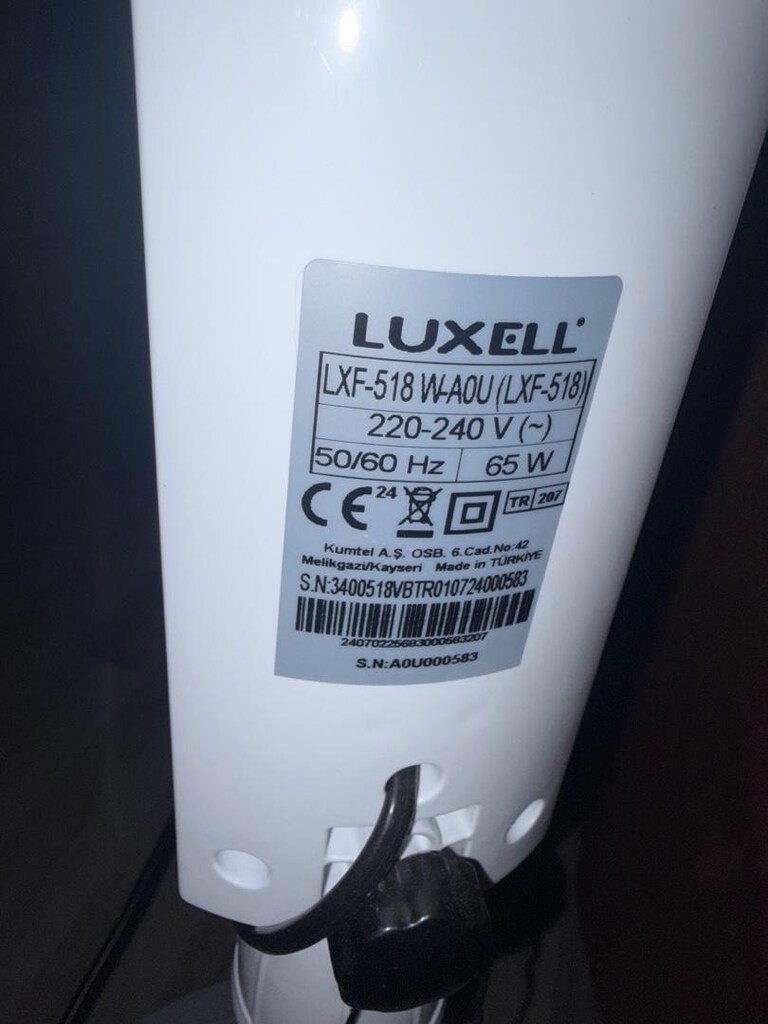 luxell lxf 518 w vantilatör - 2
