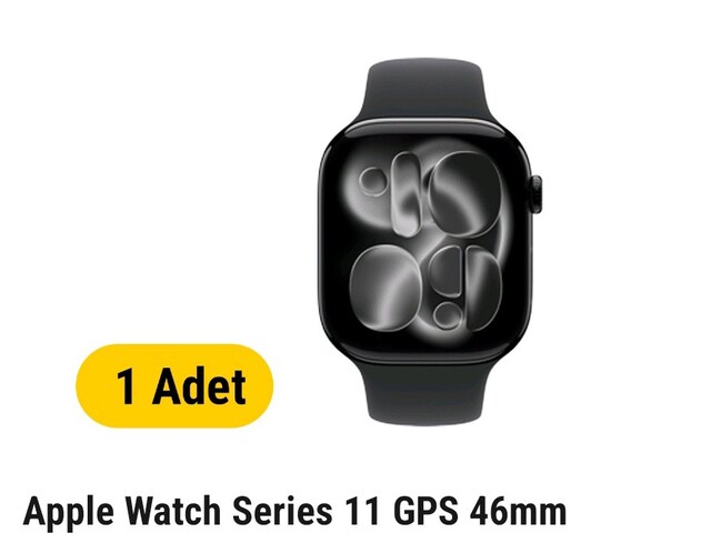 Apple Watch Series 11 GPS 46mm Ürün sıfır kutusu dahi açılmadı.