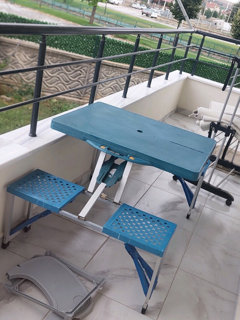 Avrupa malı katlanır kamp piknik masa sandalye seti - 2