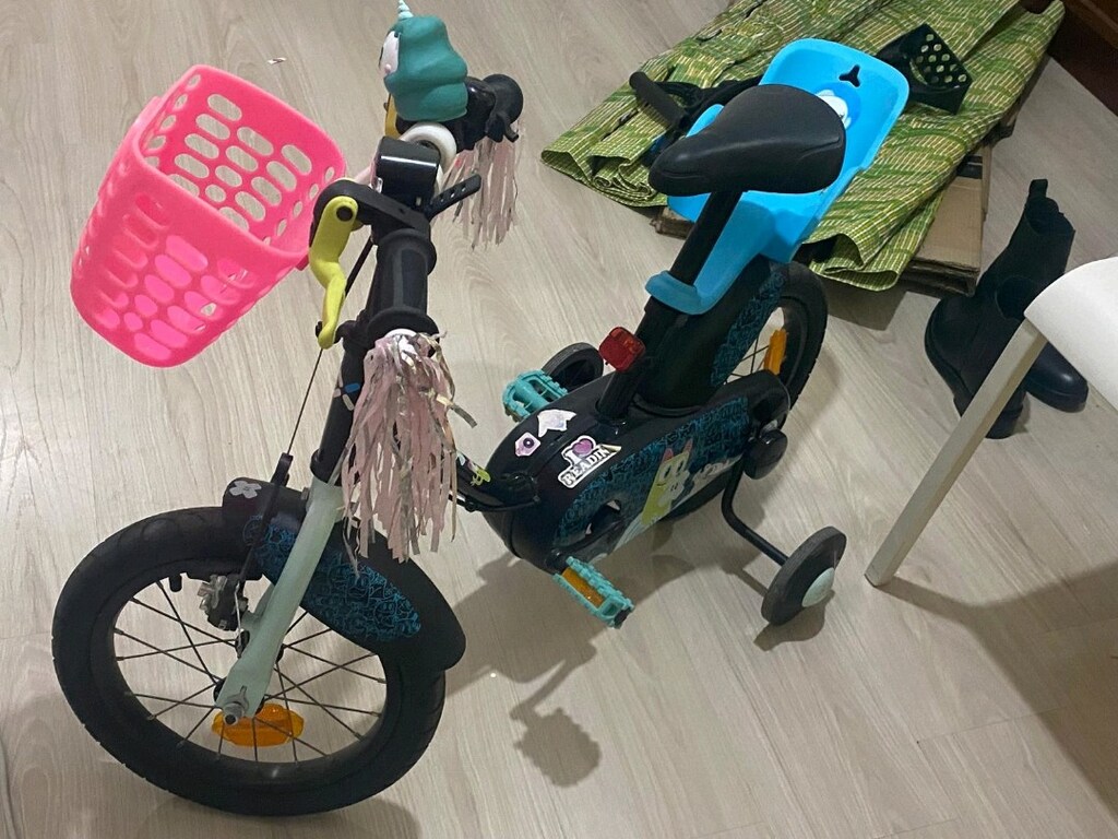 btwin Decathlon 500 14 jant canavar desenli 3-7 yaş çocuk bisikleti - 2