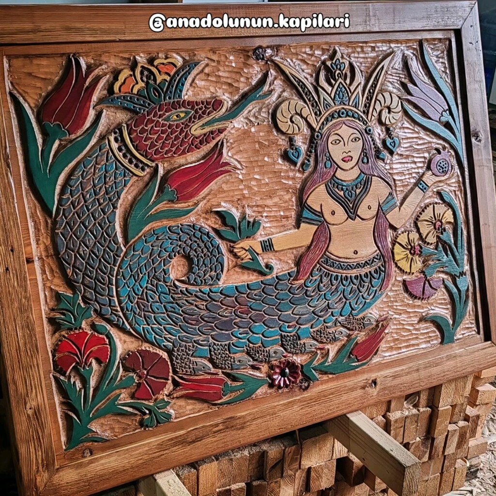 70/100 | Efsanelerin İzinde: Ahşap Oyma Şahmeran Tablosu - 2