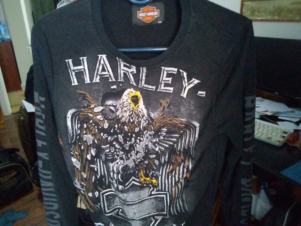 Harley Davidson t-shirt orijinal desenli temiz uzun kol M — görsel 3/7