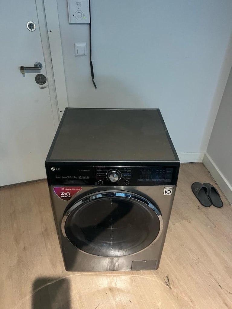 lg çamaşır makinesi 10.5kg yıkama 7kg kurutma 1400 devir sıfır gibi - 2