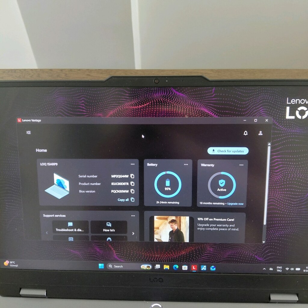 TEMİZ LENOVO LOQ 15 - RTX 3050 6GB - RYZEN 5 7235HS - 24GB RAM - 4