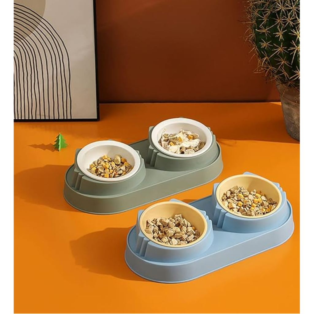 Mikopet Çift Bölmeli Mama ve Su Kabı - 2