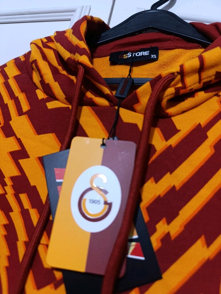 Galatasaray - 5 Yıldızlı - Erkek Kapüşonlu Hoodie (XS beden) - 2
