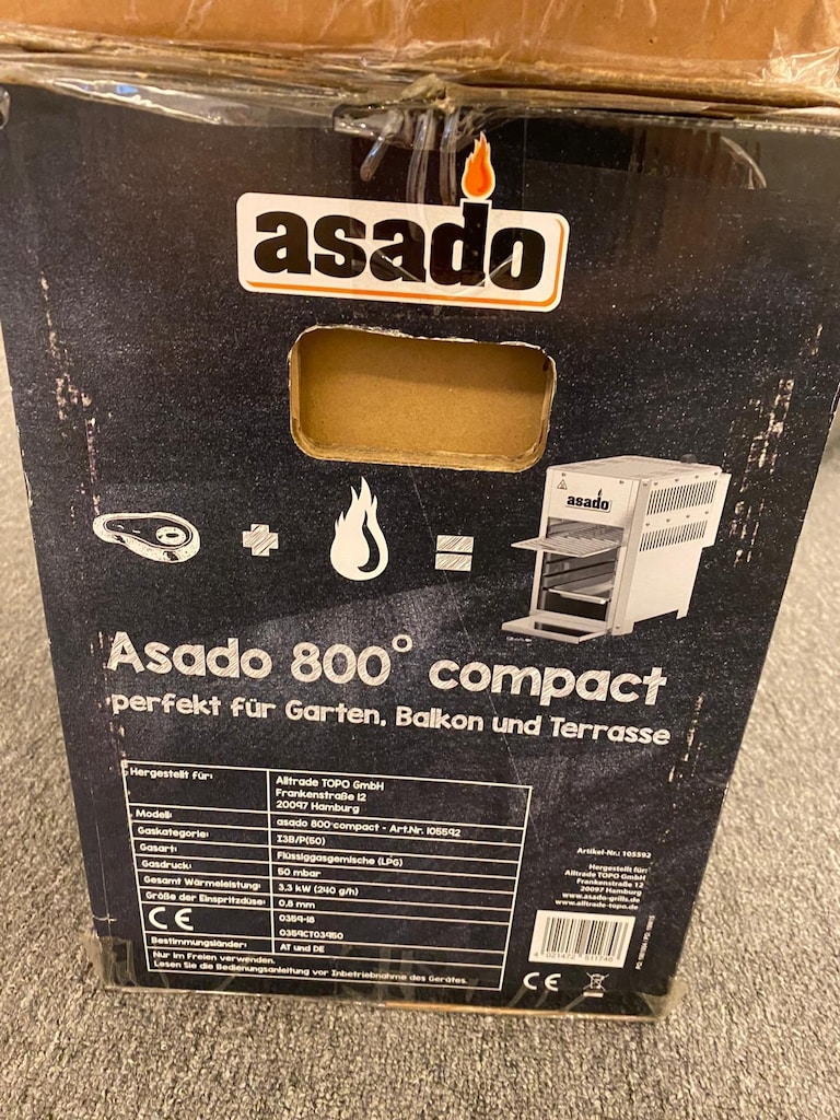 Asado 800°derece yüksek performanslı gazlı seramik ızgara - 2