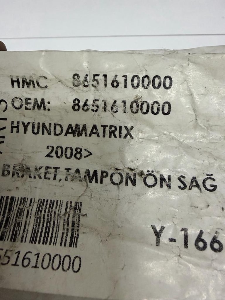 Hyundai matrıx sağ ön tampon braketi 08-sıfır orjinal 8651610000 - 5