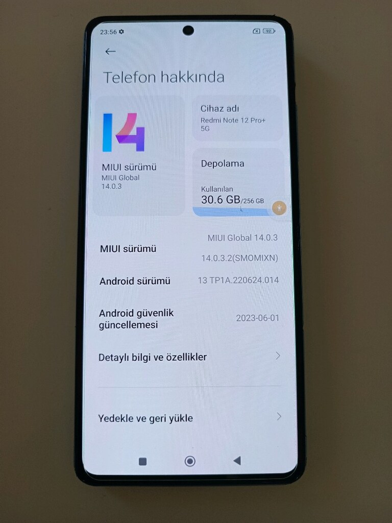 256 gb Note 12 Pro+ 5g. TAKAS OLUR - 2
