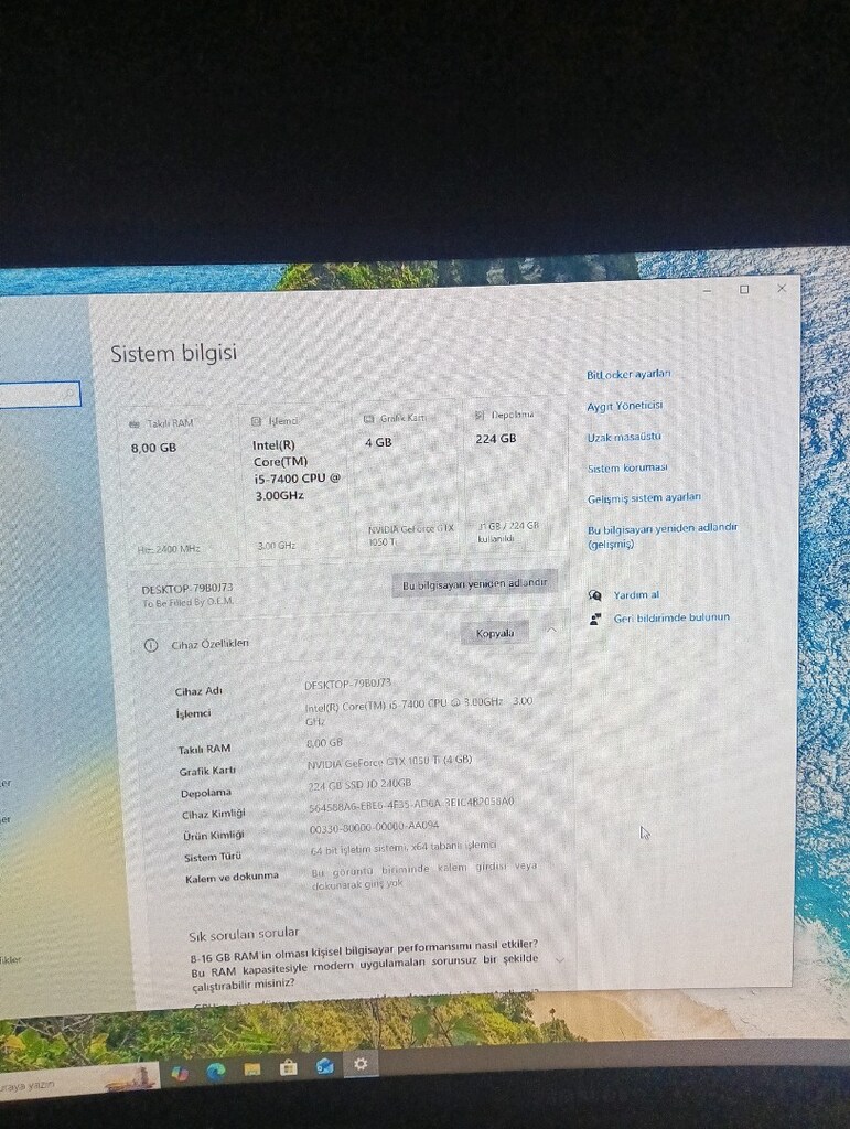 AciLL GamingKasa i5 7400~Msi1050Ti~8Gb Ram - 3