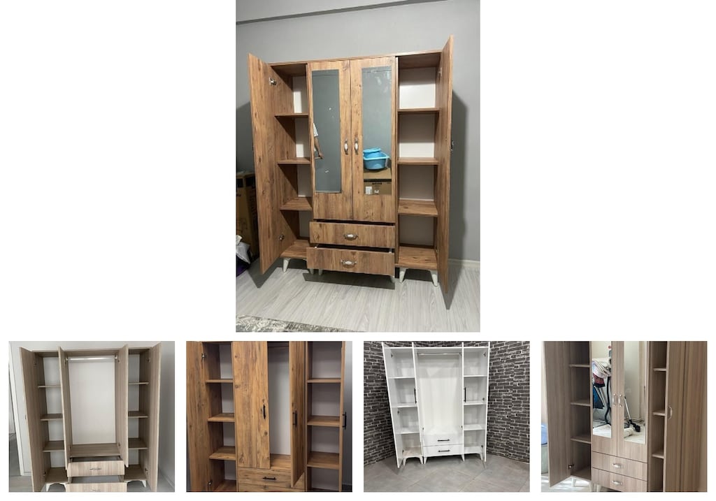 4 kapaklı elbise dolabı zzqrhbnakm - 2