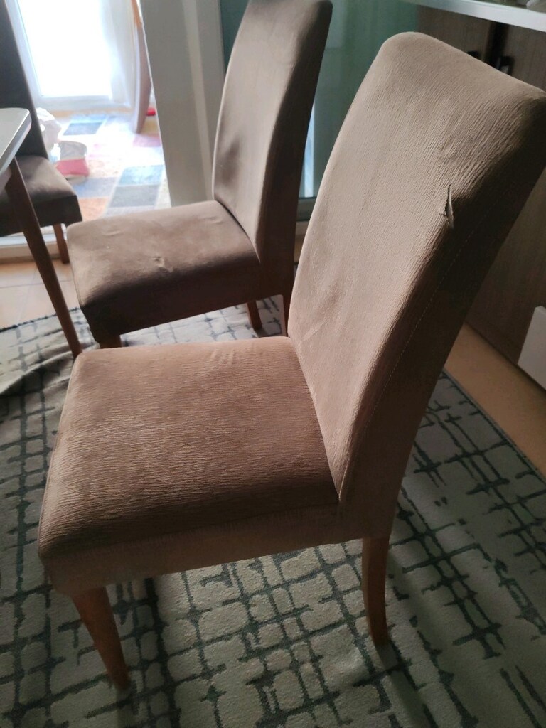 6 lı kahverengi yemek sandalyesi - 2