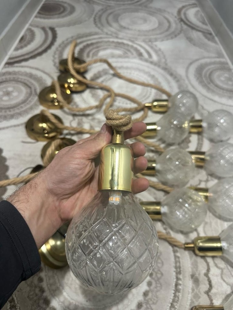 10 ad dekoratif lamba led jut halat - 5