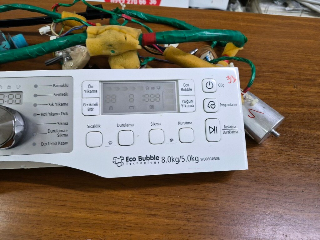 Samsung Ecobuble 8.0kg / 5.0kg WD0804W8E Çamaşır Makinesi Anakart Kabl - 4