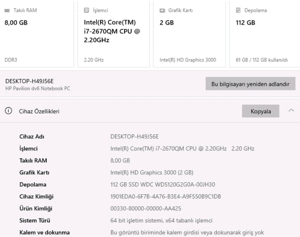 i7 2. Nesil HP harici ekran kartlı oyun performansı yüksek laptop - 7