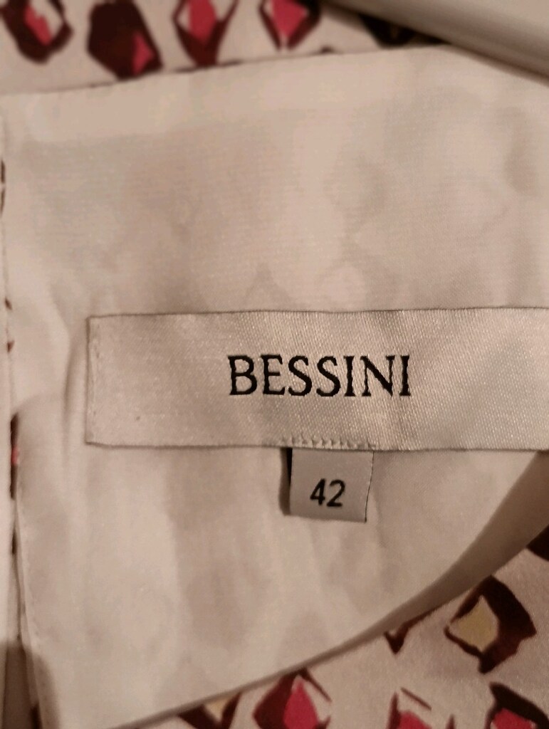 Pembe desenli pembe şerit detaylı elbise - 7