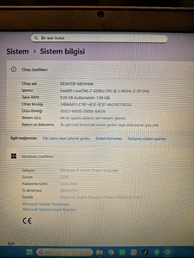 Laptop HP i7 İşlemci 256GB SSD 8GB DDR4 Ram Pili Sağlam - 5