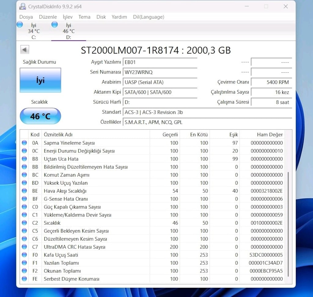 2 TB Seagate Expansion Harici HDD – FULL TESTLİ, 0 BAD SECTOR. - 10