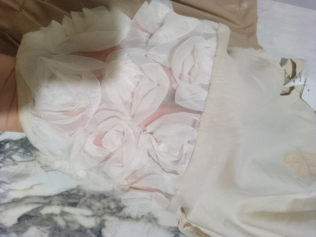 kolları tüllü bluz ve deri etek kız çocuk takım - 6
