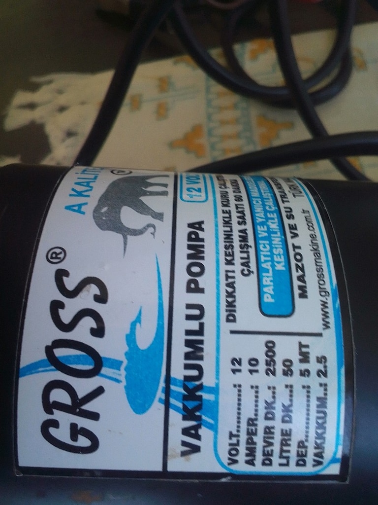 vakumlu transfer pompası 12 volt - 3