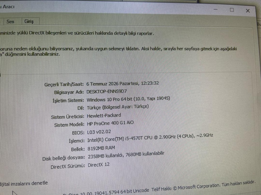 HP proOne 400 G1 i5 Bilgisayar - 2