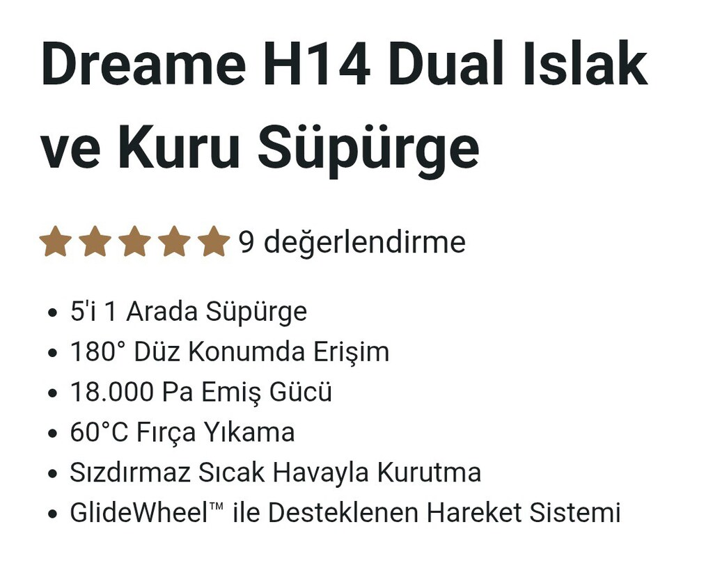 dreame ıslak kuru h14 dual şarjlı süpürge - 10
