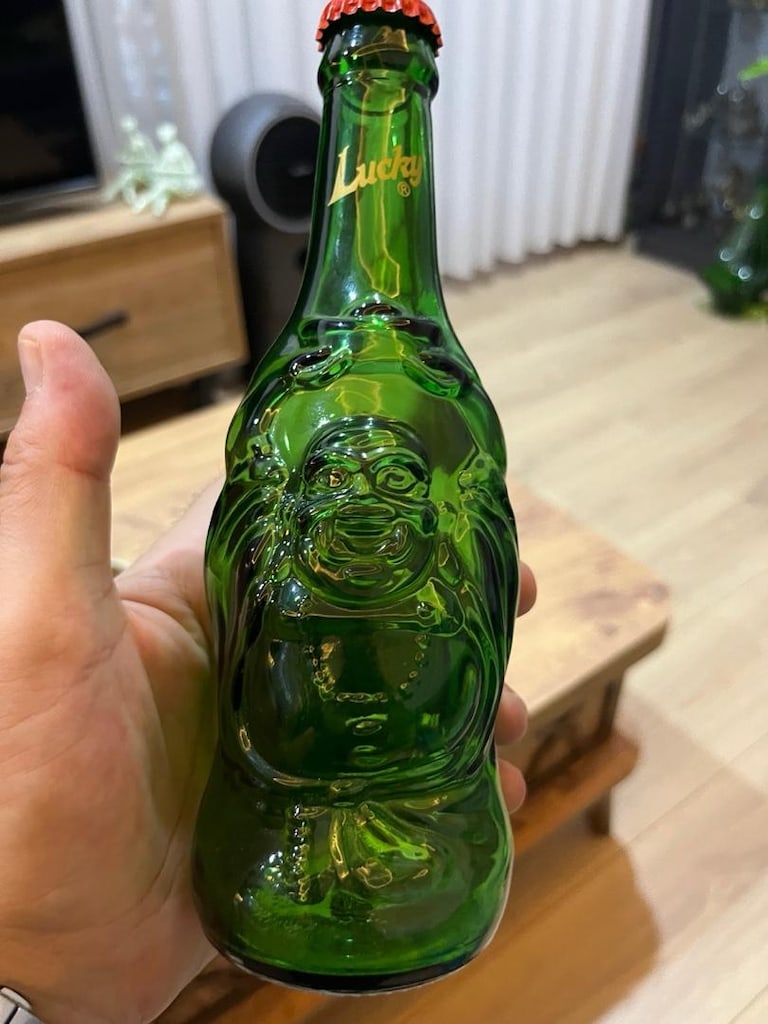 buda kabartma dekoratif şişe - 10