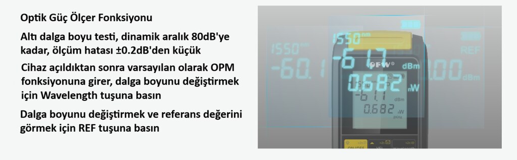 OFW FWP-20T 30KM FİBER OPTİK TEST CİHAZI OPTİK GÜÇ ÖLÇER + VFL - 6
