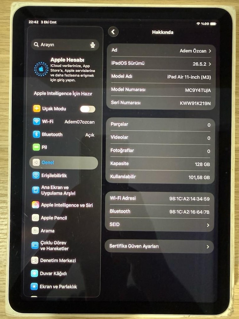 iPad Air / M3 / 11 inç / 128 GB / Gümüş - 2