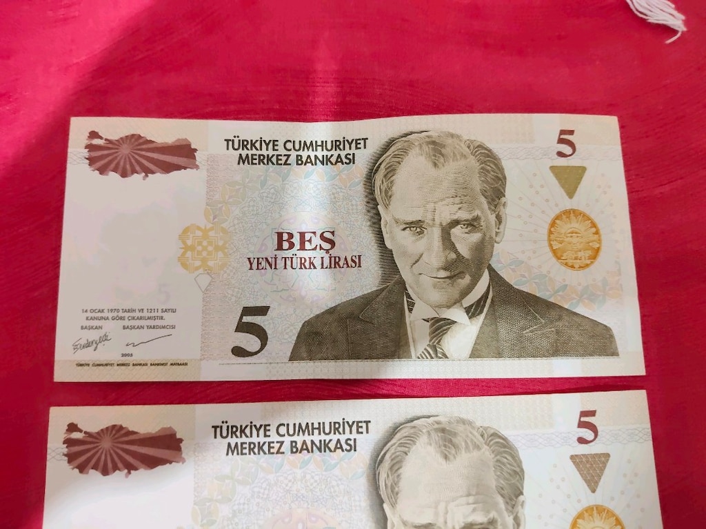 2005 5 YTL Yeni Türk Lirası – 3’lü Koleksiyonluk Lot – Çil/Çile Yakın - 5