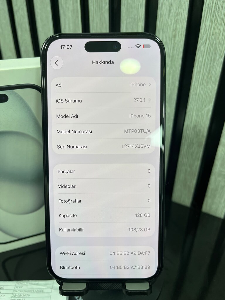 22 AY GARANTİLİ SIFIRDAN FARKSIZ İPHONE 15 KFG TAM FIRSAT CİHAZI!!! - 11