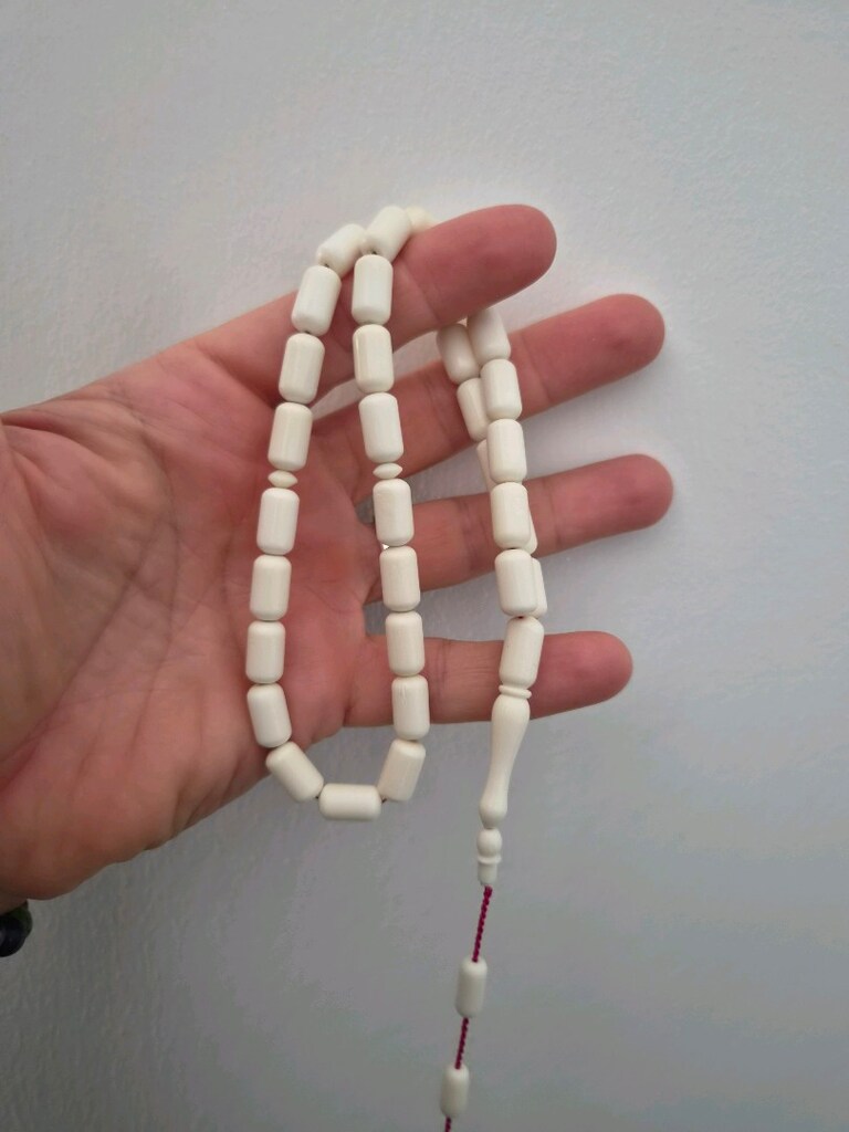 Büyük Boy Doğal Deve Kemiği Tespih - 5