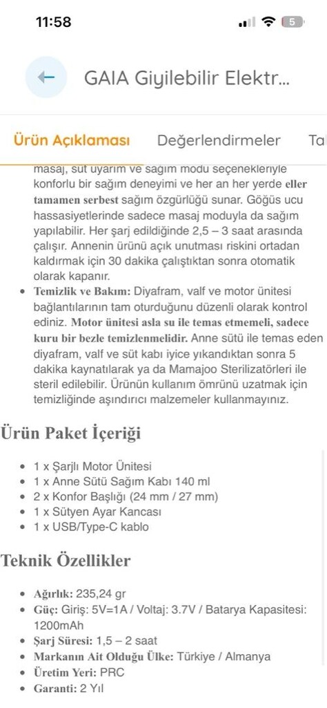 Giyilebilir Süt Sağım Makinası Mamajoo - 10